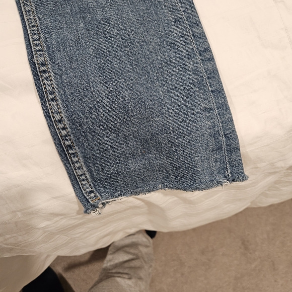 Zara Women 2 Straight Leg Raw Hem Denim - Picture 5 of 6